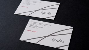 Ignite Letterpress Business Card Design