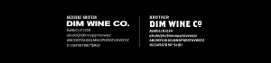 DIM Wine Co. Typography