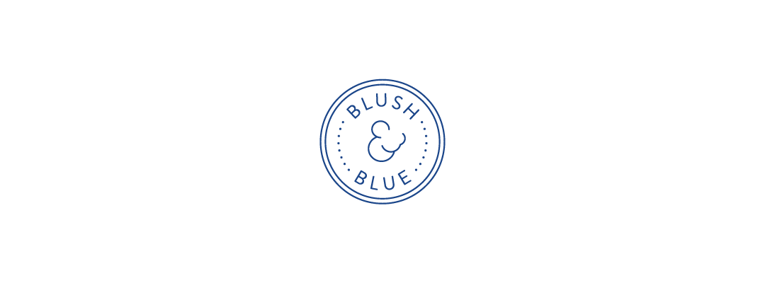 blush & blue logo design